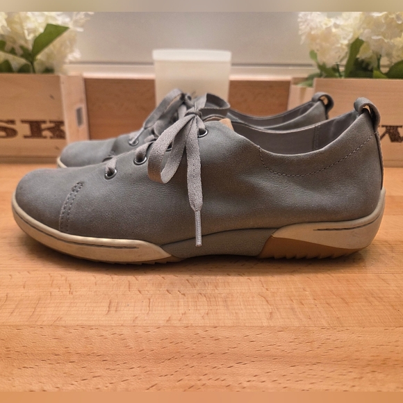 Dansko Renae Sneaker Womens Size EU 37 Gray Nappa Leather Lace Up Casual Shoes - Picture 3 of 10